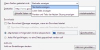 Firefox Start-Optionen